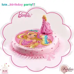 Σχέδιο τούρτας Barbie σετ 20cm