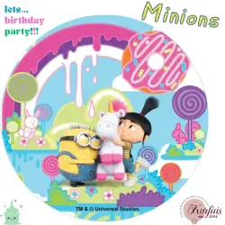Σχέδιο τούρτας Minions Lollipop 20cm