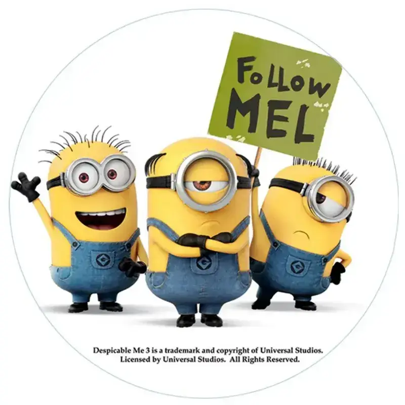 Σχέδιο τούρτας Minions follow Μel 20cm