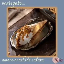 Ρίπλα φυστικοβούτυρο με γκοφρέτα & φυστίκια variegato amore arachide salata