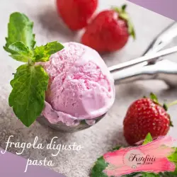 Γεύση παγωτού φράουλα fragola di gusto.