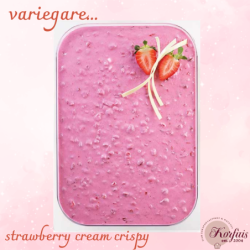 Ρίπλα σοκολάτα με φράουλα strawberry cream crispy variegare