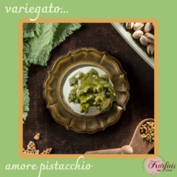 Ρίπλα φυστίκι με γκοφρέτα variegato amore pistacchio