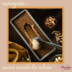 Ρίπλα σοκολάτας με αμύγδαλο & βάφλα variegato amore mandorla salata