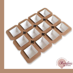 Φορμα χάρτινη 12 ατομικών θέσεων easy bake trays